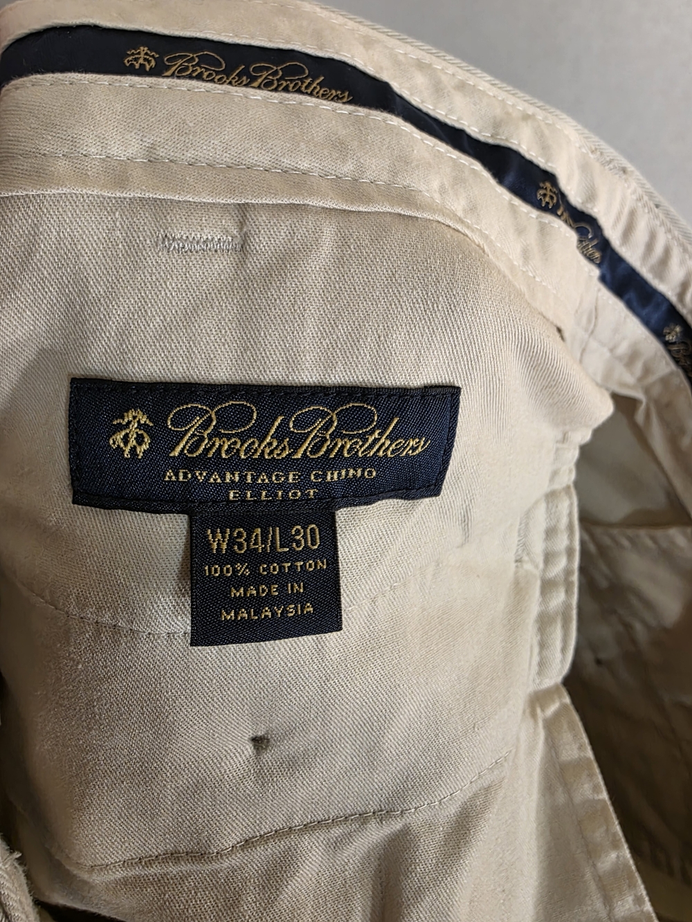Brooks Brothers Men's Pleated Dress Pants in Cream